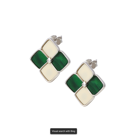 Enamel Flower Stud Earrings