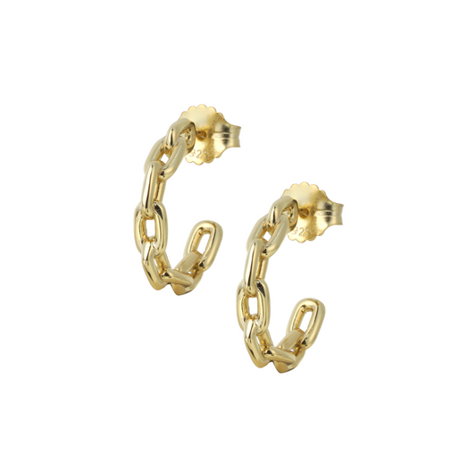 Urban Link Chain Hoop Earrings