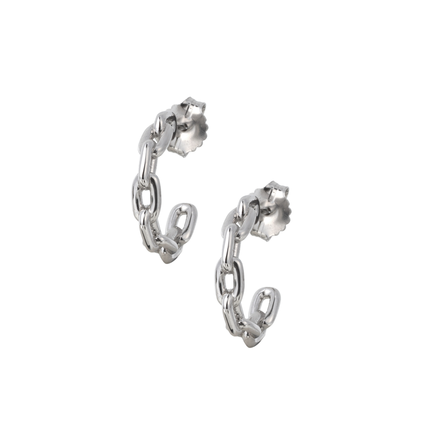 Urban Link Chain Hoop Earrings