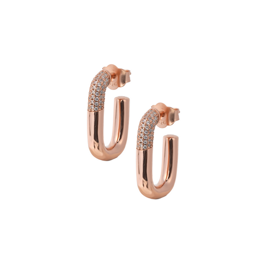 Shimmering U-Link Earrings