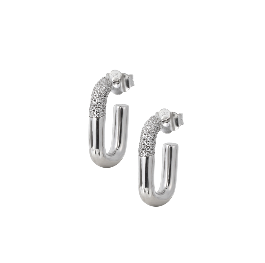 Shimmering U-Link Earrings