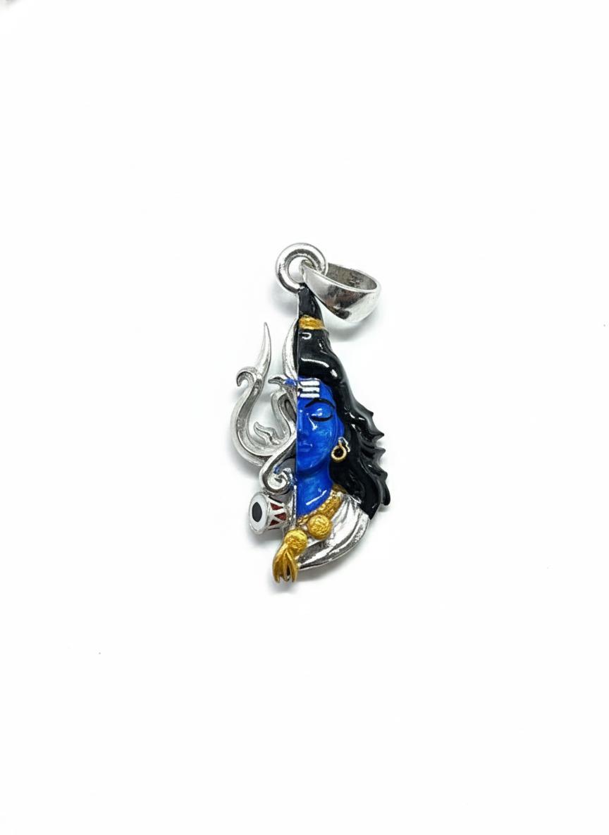 Lord Shiva Half-Face Trishul Pendant
