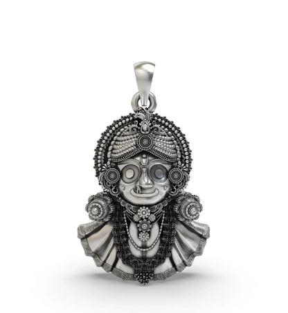 Oxidized 925 Silver Lord Jagannath Pendant |
