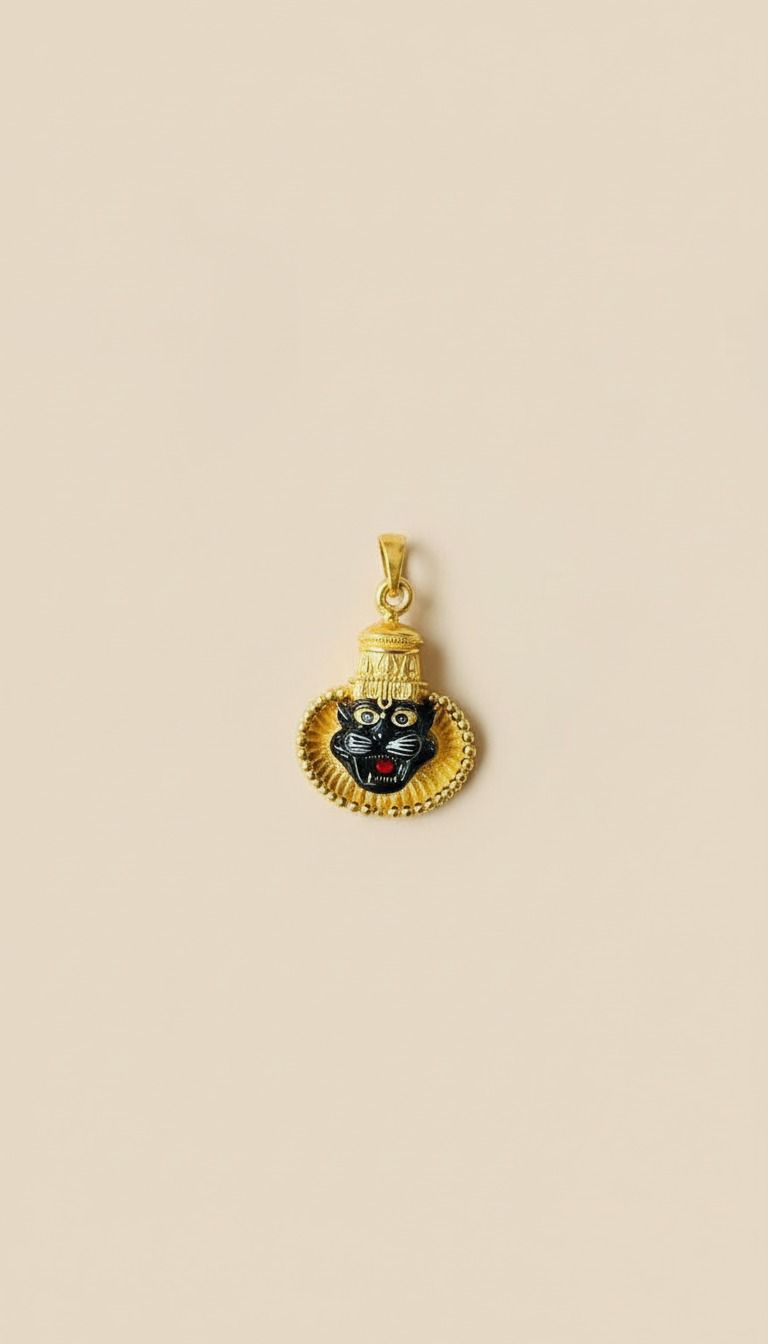 Lord Narasimha Dev Silver Pendant – Fierce Avatar of Vishnu Protective Amulet