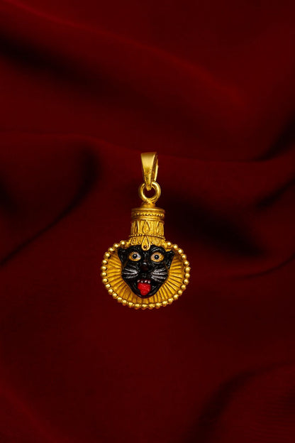 Lord Narasimha Dev Silver Pendant – Fierce Avatar of Vishnu Protective Amulet