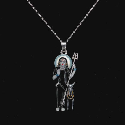 Divine Meldi Maa Protector Pendant with Trishul