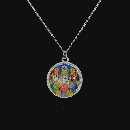 Jagannath Balabhadra Subhadra Silver Pendant