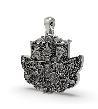 Oxidized 925 Sterling Silver Lord sanwariya sheth ji pendant